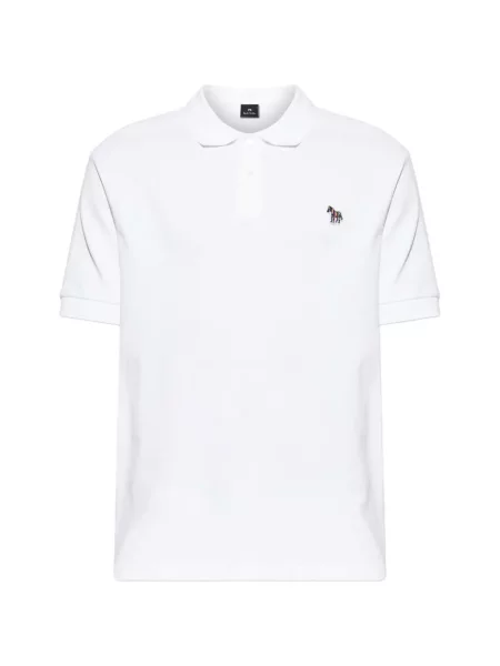 Tricou polo Ps Paul Smith cu model zebră alb