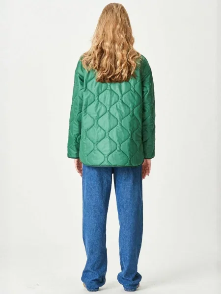 TEESHOPPEN Geacă de primăvară-toamnă Quilted verde