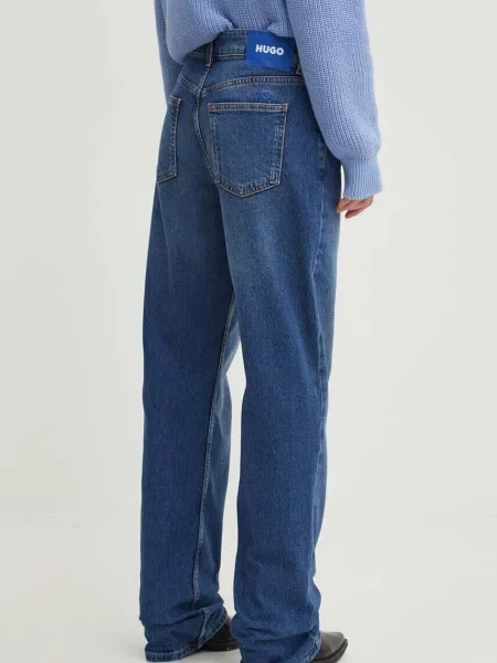 Džíny Hugo Blue high waist modré