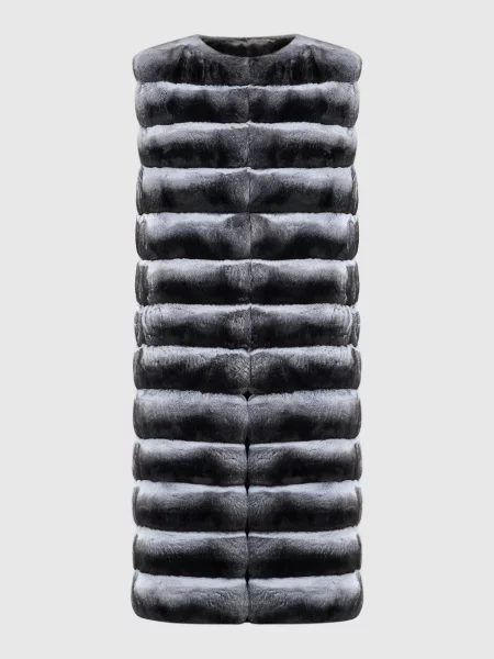 Жилет з хутра шиншили Fabio Gavazzi сірий