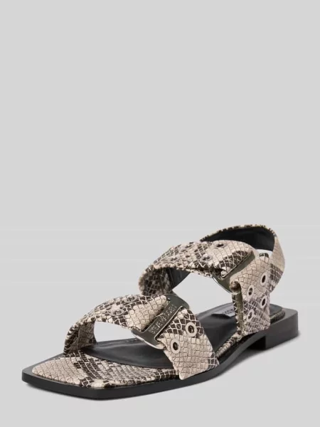 Sandały z ozdobnymi nitami model ‘SARIA’ Steve Madden beżowe