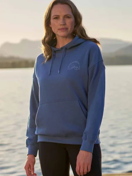 Bluza z kapturem z nadrukiem Mountain Wave Blue niebieska