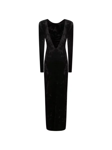 Rochie maxi Danamé cu volane negru