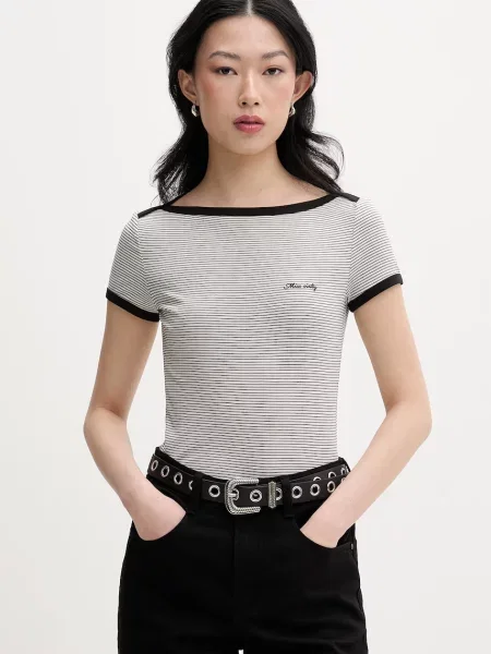 Miss Sixty T-shirt z lyocellem czarna