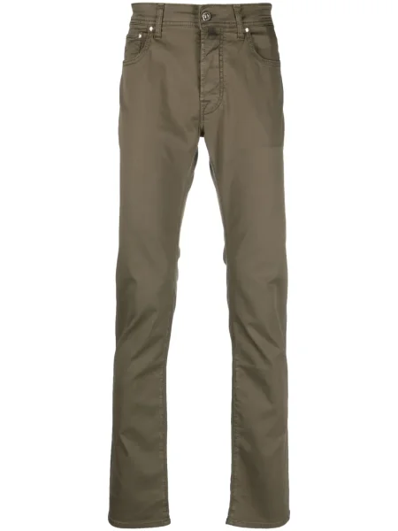 Zúžené kalhoty Jacob Cohen zelené