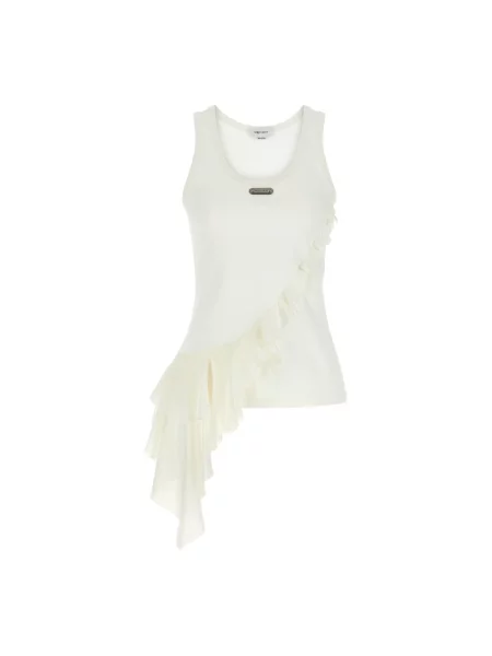 Top Alexander Mcqueen asymetryczny biały