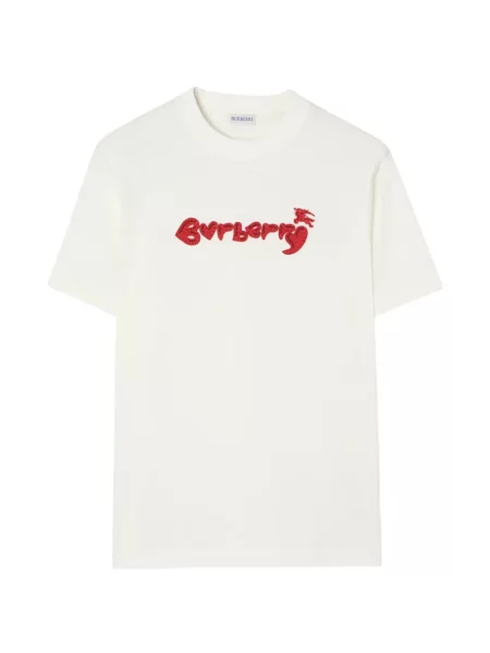 Tricou Burberry cu motiv cu inimi cu autograf