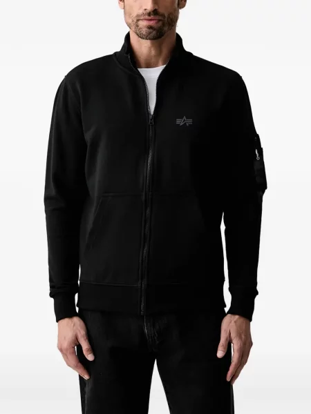 Hanorac cu fermoar Alpha Industries negru