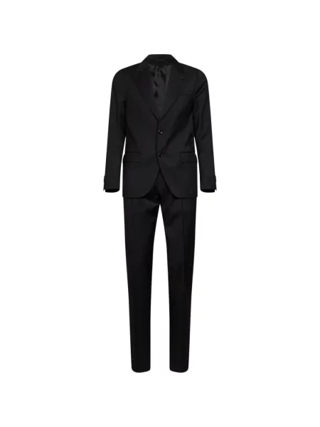 Costum Lardini de lână cu rever negru