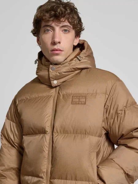 Tommy Jeans kurtka puchowa brązowy zimowa beżowa