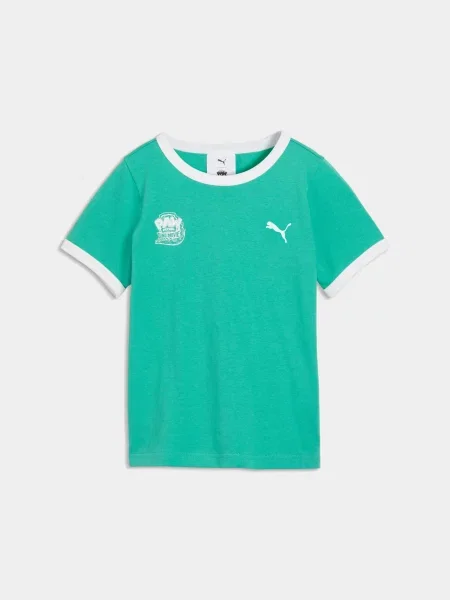 Дитяча Футболка PUMA x Paw Patrol Ringer Tee комбінований верх зелений