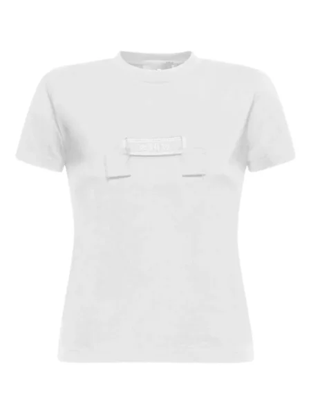 Tricou John Richmond cu broderie alb