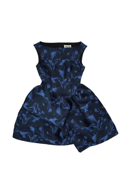 Асиметрична къс костюм мини рокля Shushu/tong синьо