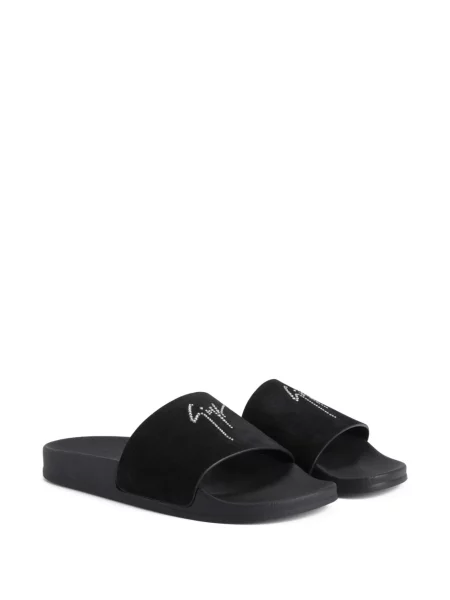Papuci Giuseppe Zanotti de cristal negru