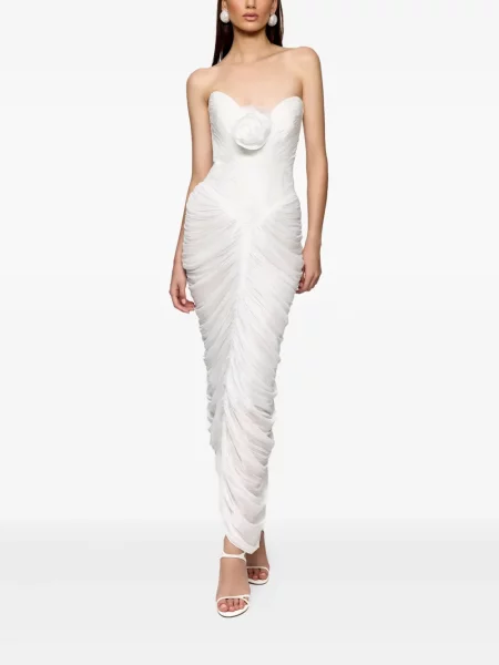 Rochie maxi Ana Radu drapată de costum alb