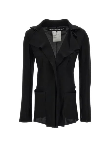 Bluzka z falbankami Junya Watanabe z falbankami czarna