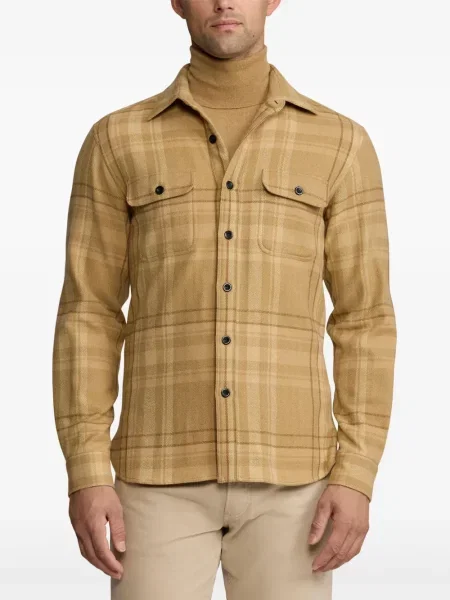 Cămașă Ralph Lauren Purple Label în carouri violet