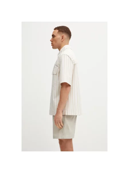 Maison Kitsuné koszula Short Sleeve relaxed beżowy