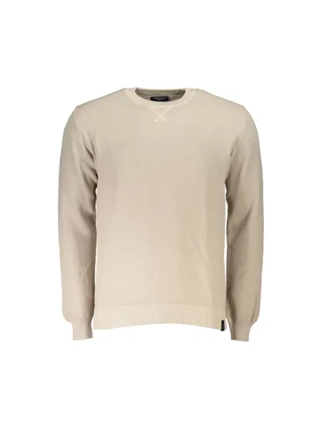 Sweter North Sails z dekoltem w serek beżowy