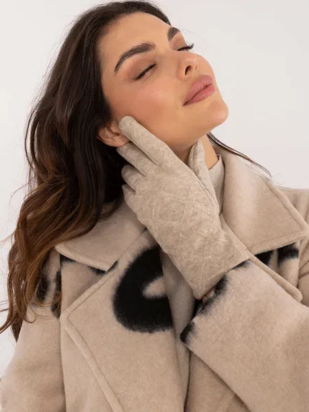 Rokavice Wool Fashion Italia bež