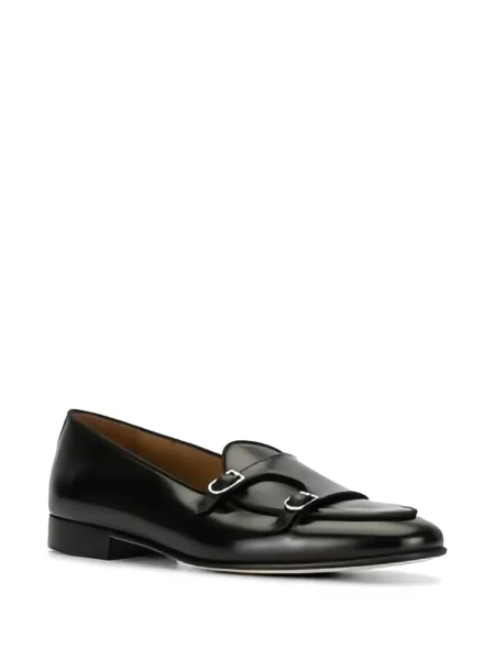 Pantofi loafer Edhen Milano cu bretele negru