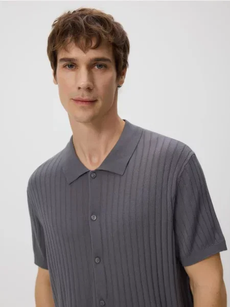 Reserved Rozpinany sweter ciemnoszary