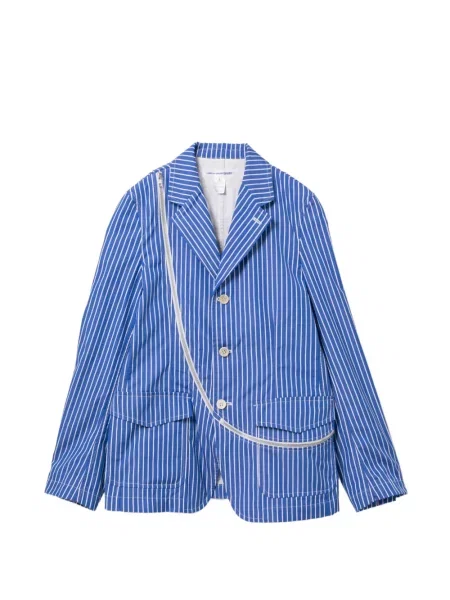 Sacou Comme Des Garçons Shirt cu dungi albastru