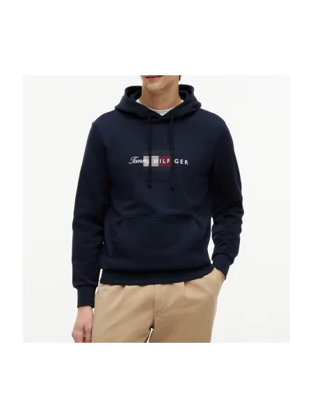 Tommy Hilfiger Hanorac Script Flag Bleumarin albastru