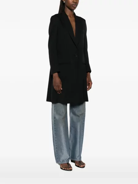 Palton Yohji Yamamoto asimetric negru