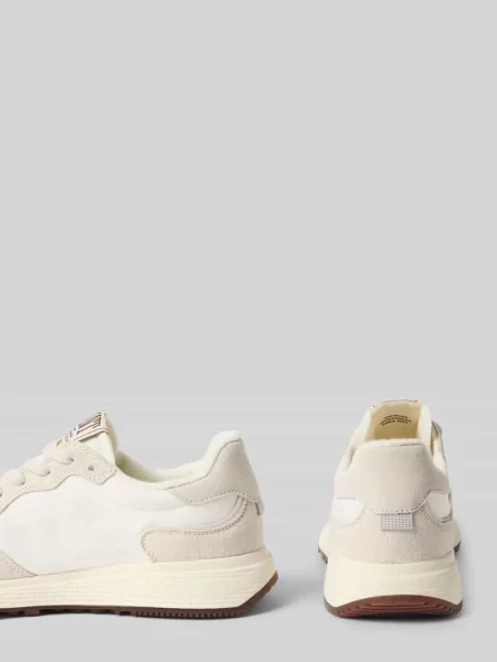 Sneakersy z mieszanki skóry z detalem z logo model Beywin' Gant białe