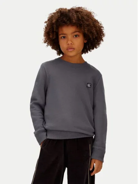 Calvin Klein Jeans Bluza Mono Mini Badge szary