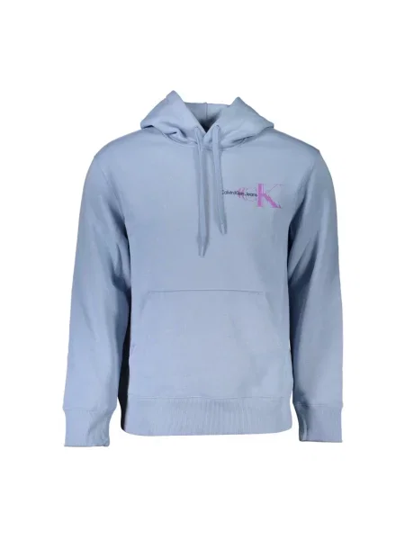 Bluza z kapturem Calvin Klein niebieska