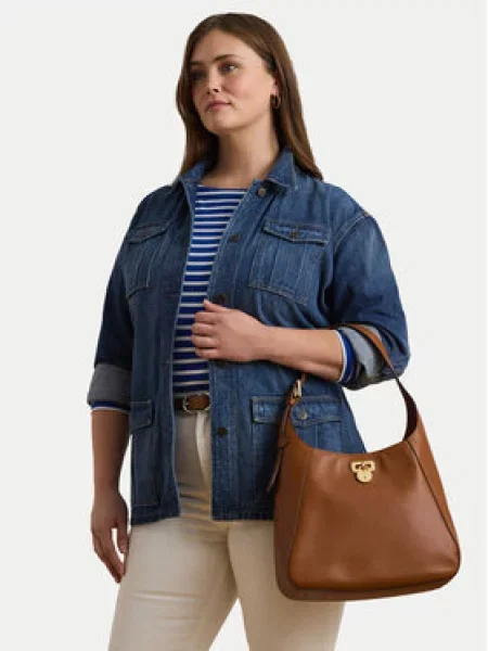 LAUREN RALPH LAUREN Kabelka Large Tanner Shoulder Bag hnědá