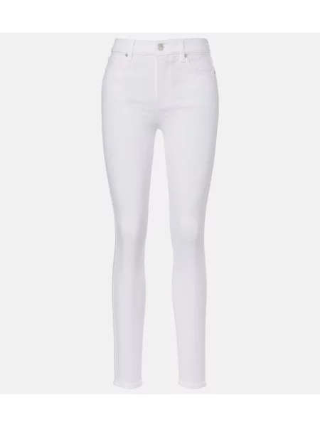 Blugi skinny Frame skinny fit alb