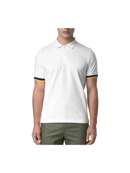 Scurt tricou K-way cu mâneci scurte alb