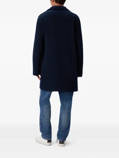 Palton Missoni de lână cu model herringbone albastru