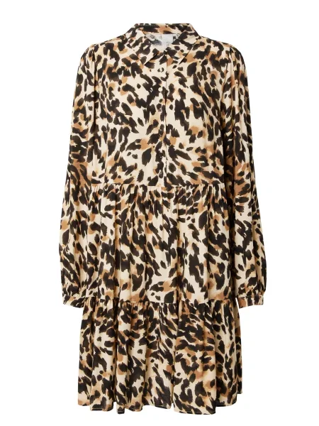 Y.A.S Rochie tip bluză YASALIRA bej / maro negru
