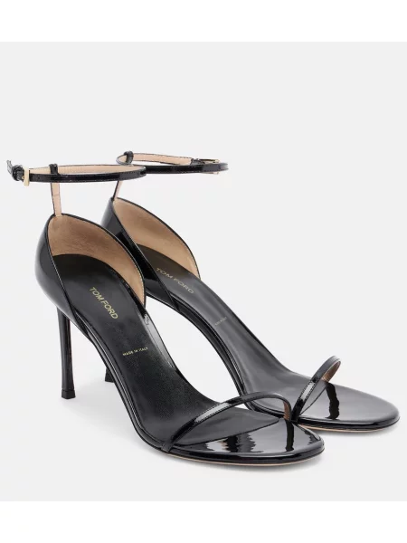 Sandale Tom Ford din piele de lac negru
