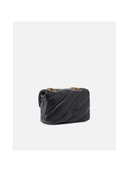 Pinko torebka skórzana czarny