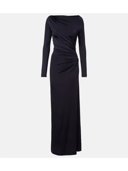 Rochie maxi Victoria Beckham din jerseu albastru
