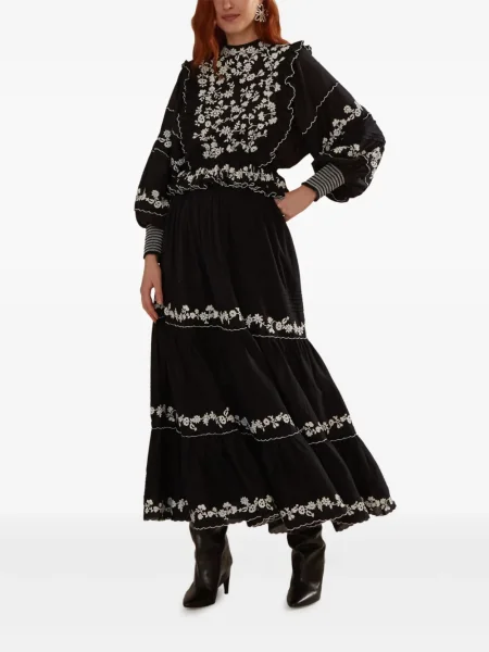 Fustă midi Farm Rio până la genunchi negru