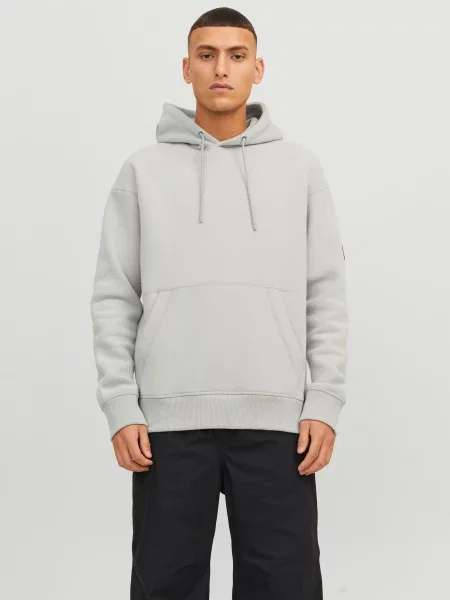 Pulovere cu gluga pentru barbati Jack & Jones deschis gri