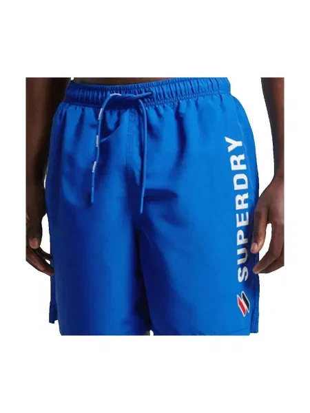 Pantaloni Superdry albastru