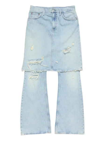 Blugi Acne Studios zdrențuiți albastru