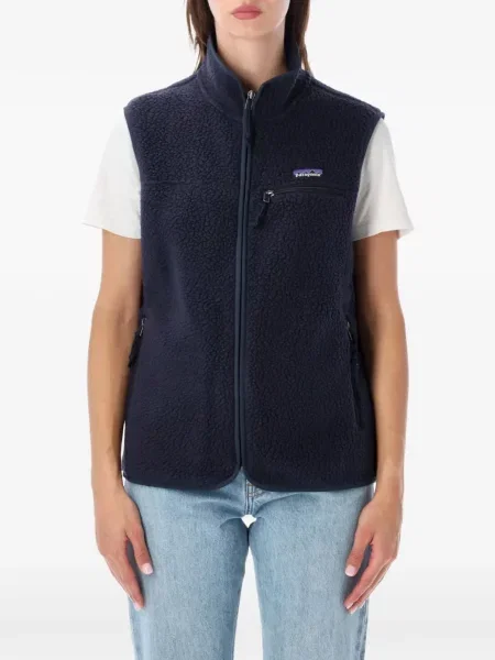 Vestă Patagonia din fleece albastru