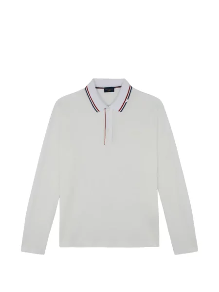 Lung tricou polo Paul & Shark alb