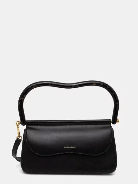 Coccinelle geantă crossbody pentru femei din piele negru