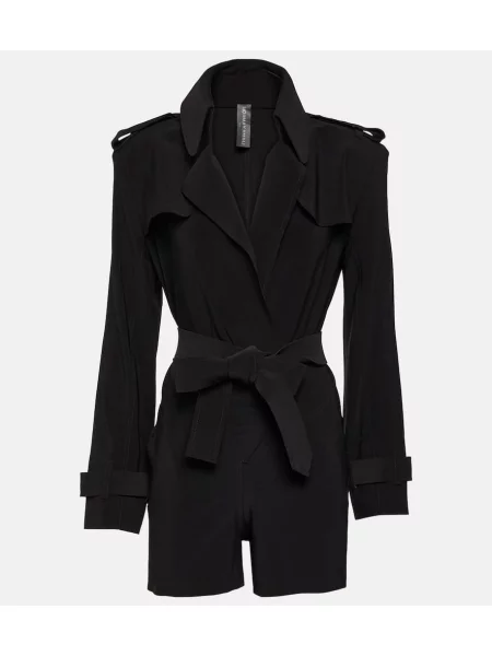 Salopetă Norma Kamali din jerseu negru