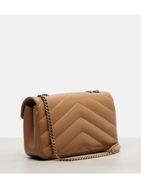 Geanta de piele Saint Laurent din piele maro