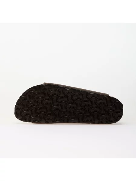 Klapki Birkenstock skórzane brązowe